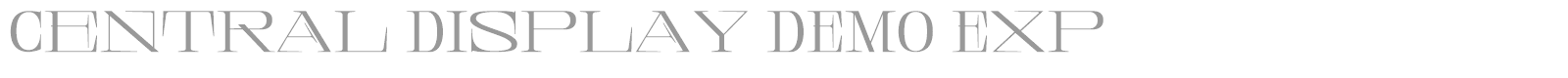 Central Display font preview